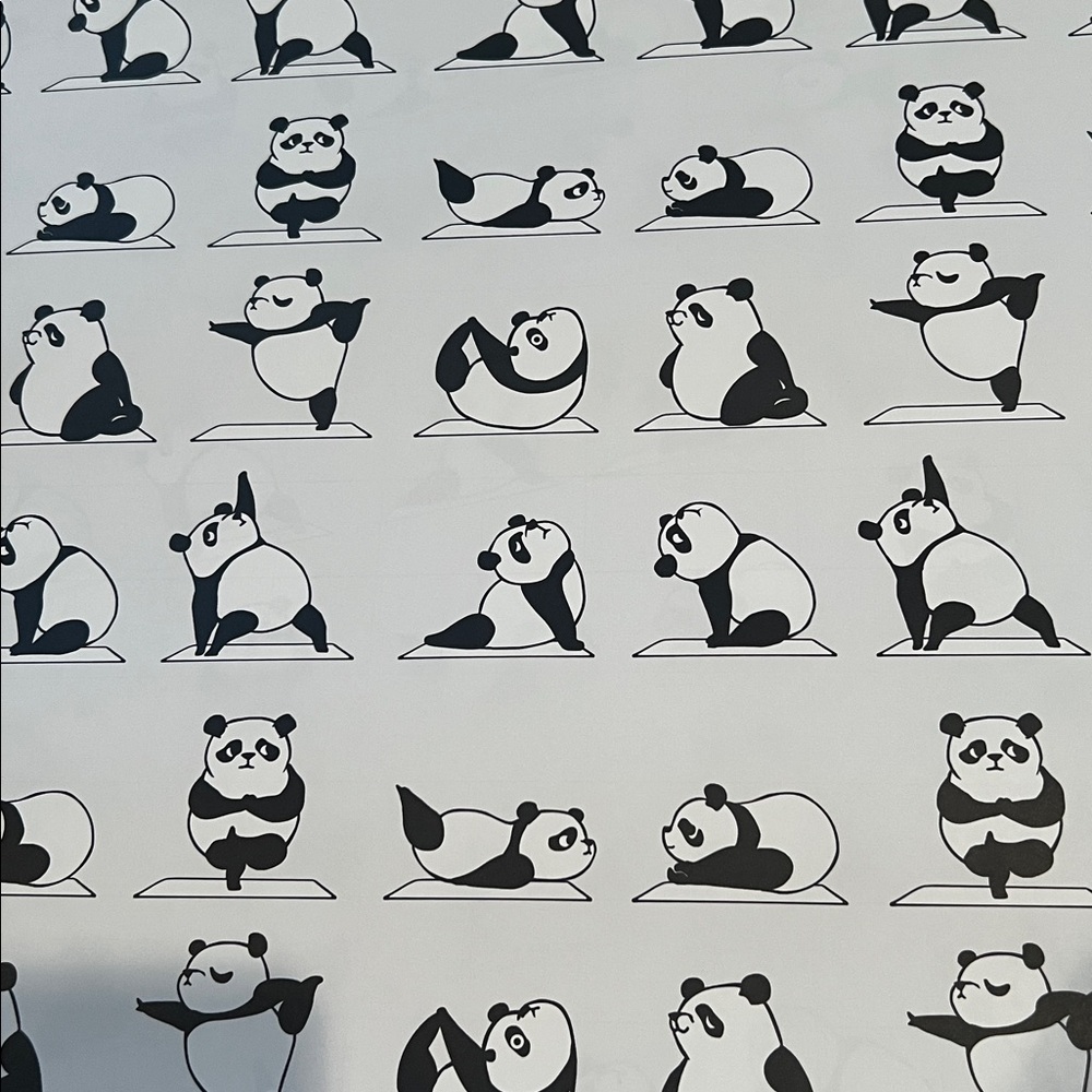 Panda Bear Yoga Wrapping Paper Sheets